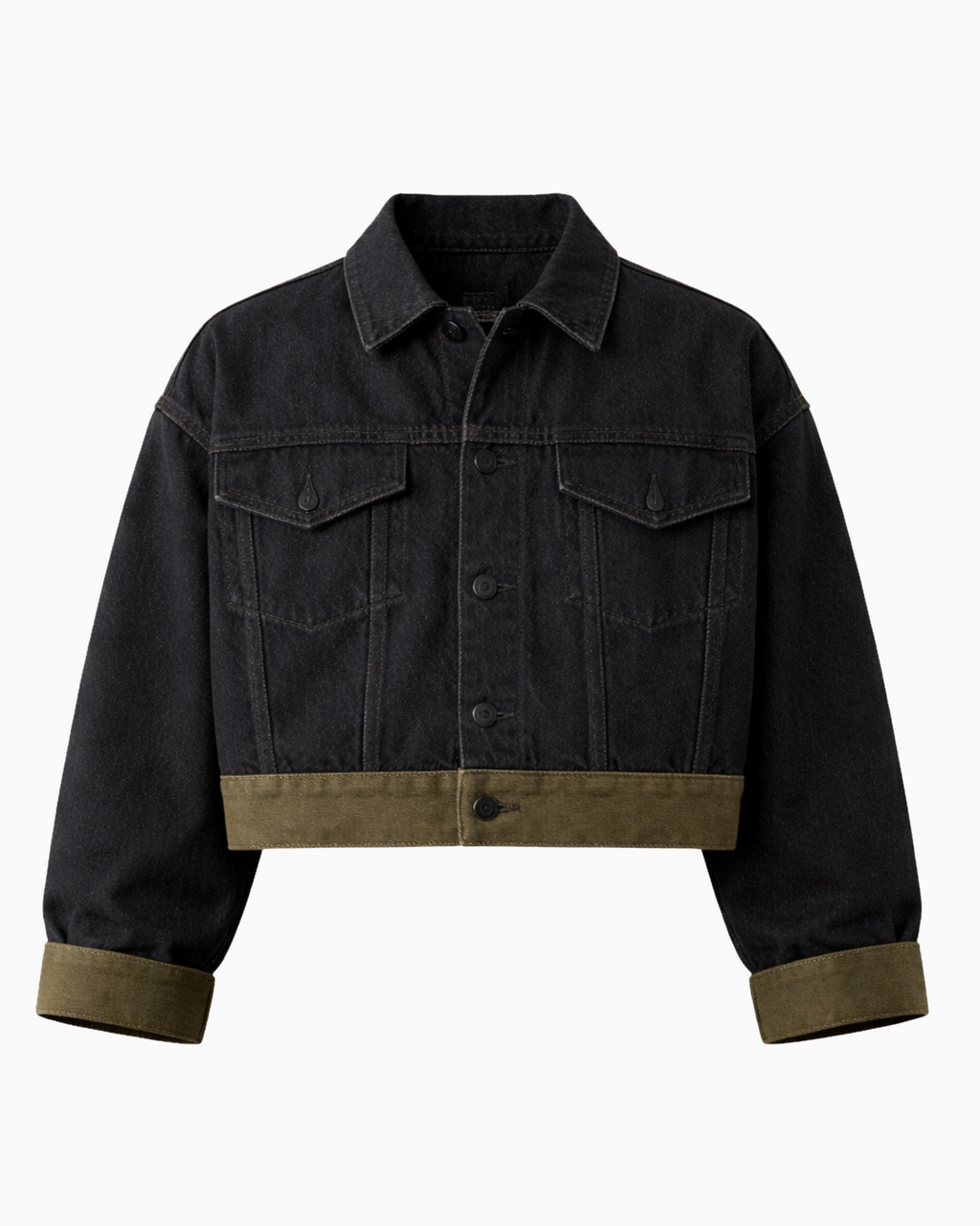 Olivový Denim Jacket