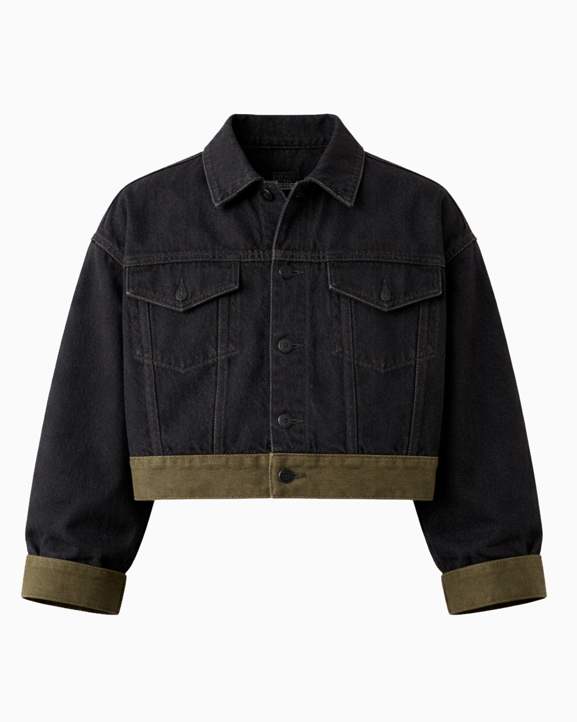 Olivový Denim Jacket