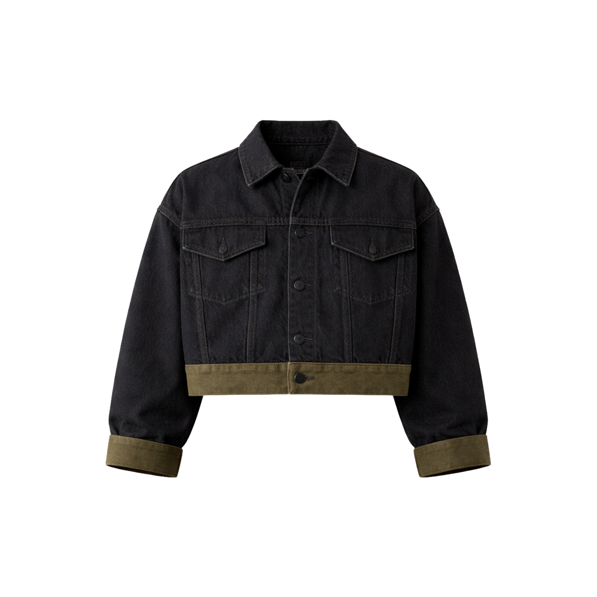 Olivový Denim Jacket